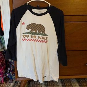 medium vans off the wall quarter sleeve graphic tee